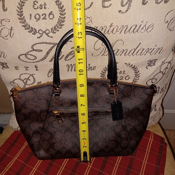 New Coach Prairie Satchel In Signature Canvas Brown/Black Style B2157- F79998 - Picture 11 of 16